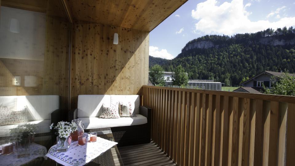Balkon in der Ferienwohnung 110 in Bezau